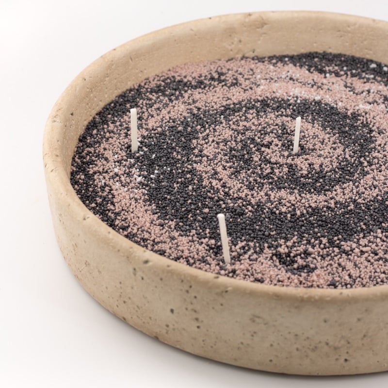 Kaarsenzand zak 500gr met 12 lonten taupe