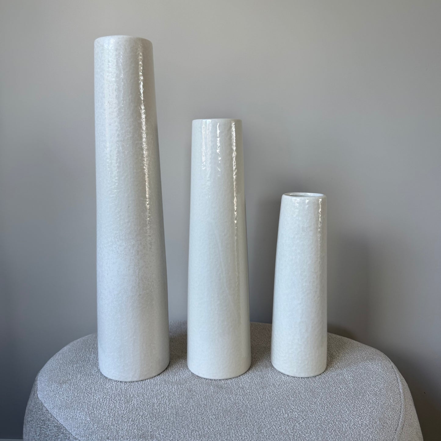 keramieken vazen Gwinn in verschillende hoogtes (25, 35, 45 cm) met strak en tijdloos design, decoratief voor bloemen en interieur