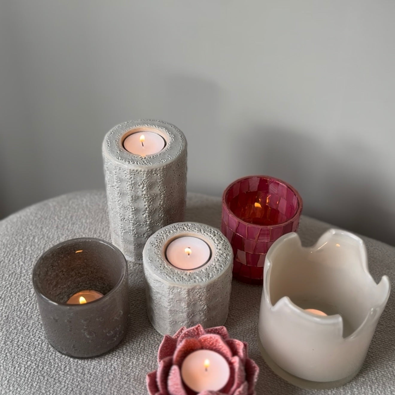 Waxinelichthouder - Multi pink