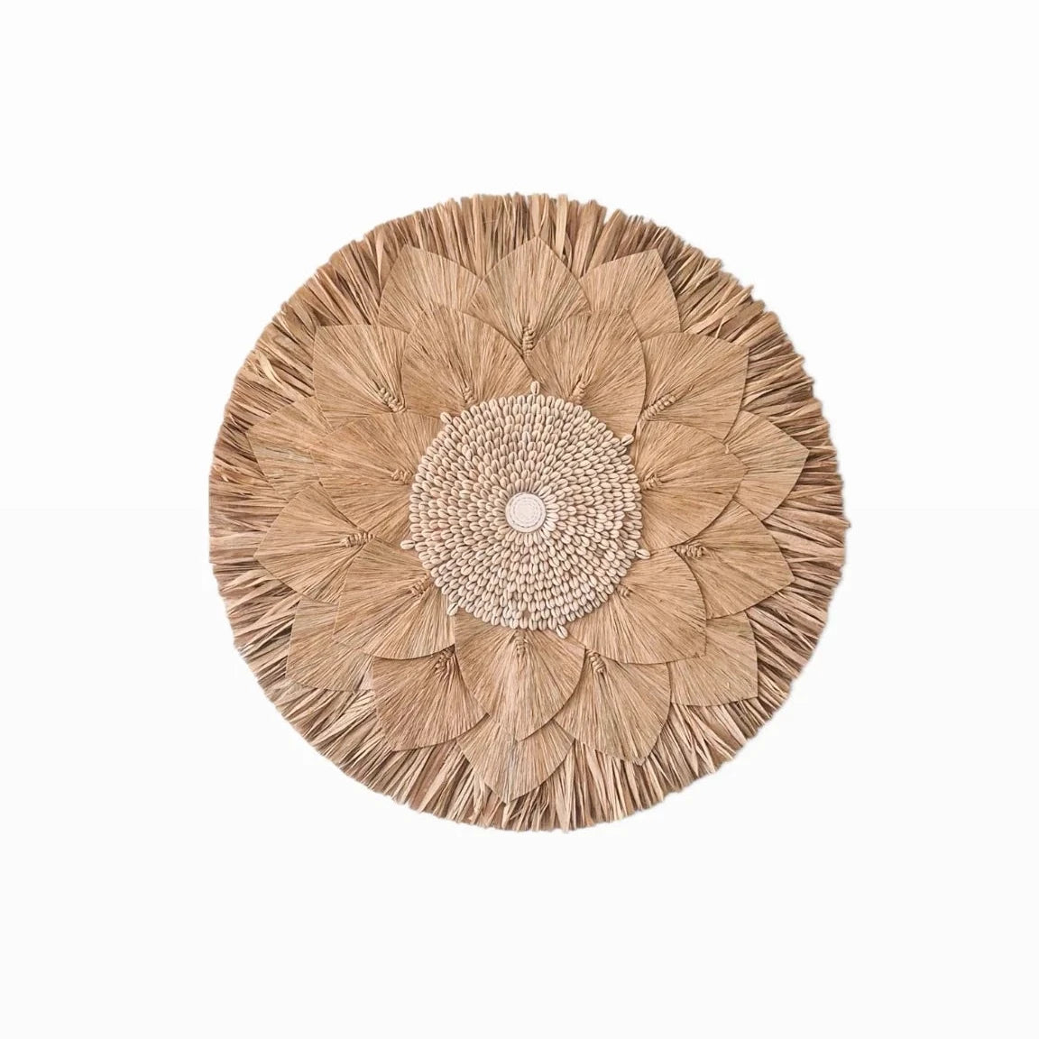 Wanddecoratie - Raffia Kauri Flower Ø40cm