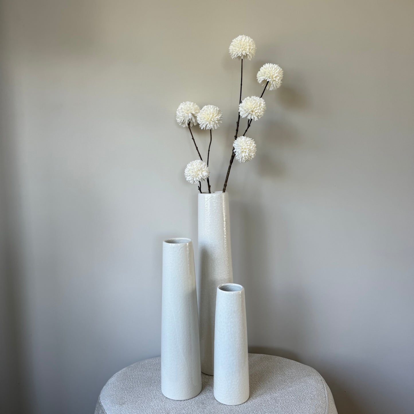 Pompom tak white L