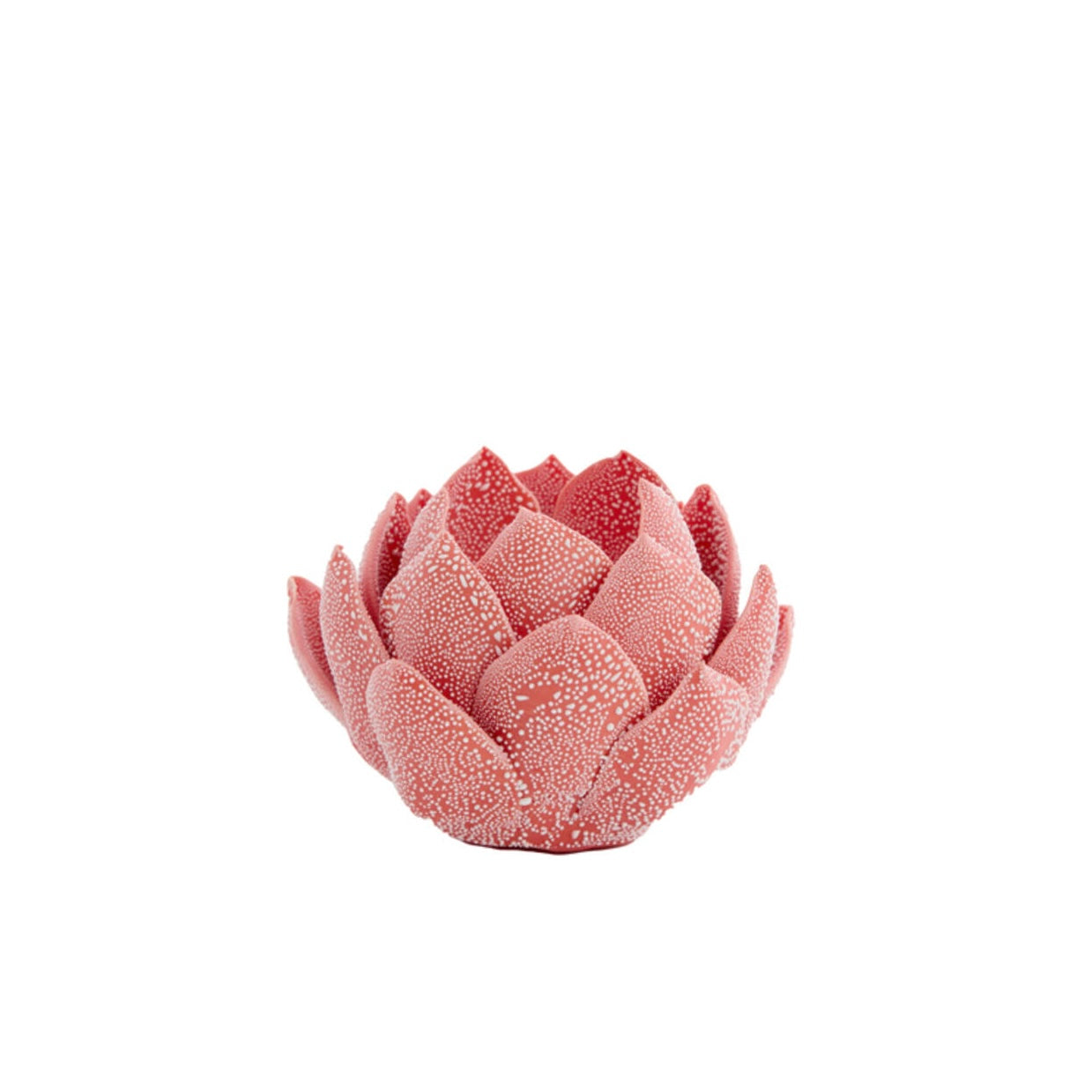 Roze porseleinen waxinelichthouder Florina van Light & Living, afmetingen 9x9x7 cm, sfeervolle kaarsenhouder voor interieurdecoratie