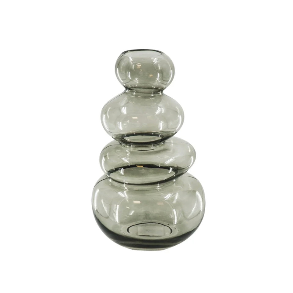 Glazen vaas 16x14x27 cm met inspirerend design, geschikt voor groene takken en decoratie