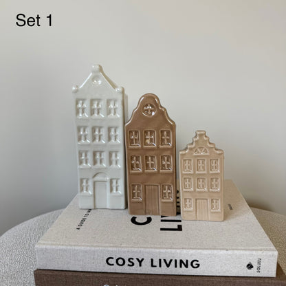 Vases A’dam houses - set van 3