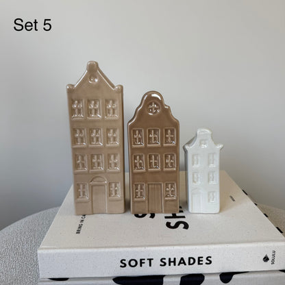 Vases A’dam houses - set van 3
