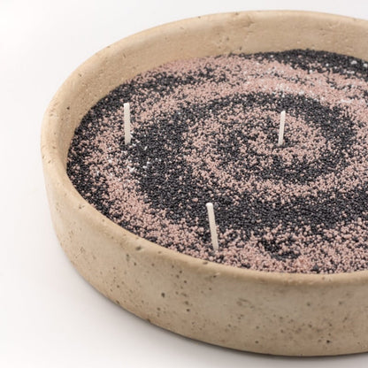 Kaarsenzand zak 500gr met 12 lonten taupe