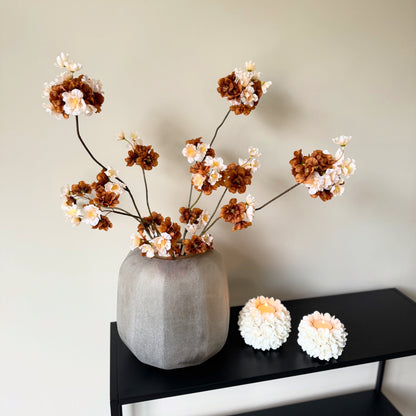 Zijden bloesemtak beige/brown