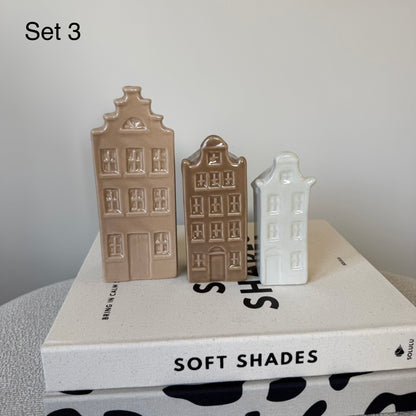 Vases A’dam houses - set van 3