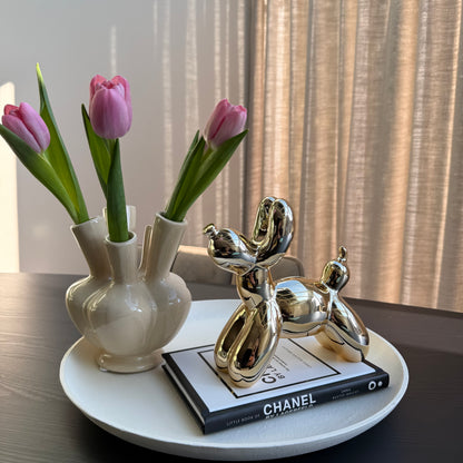 Balloon dog money bank gold