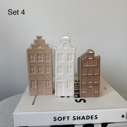 Vases A’dam houses - set van 3