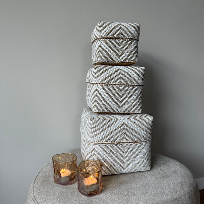 Kralen offermanden | Beige White