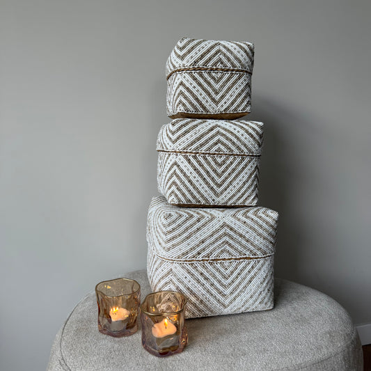 Kralen offermanden | Beige White