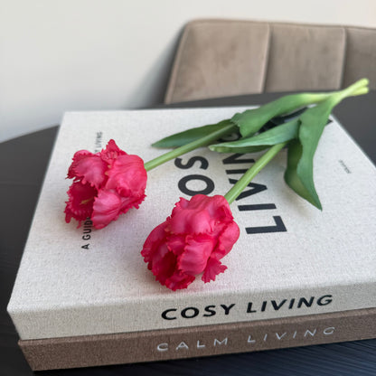 Zijde Tulp - Dark rose 40cm