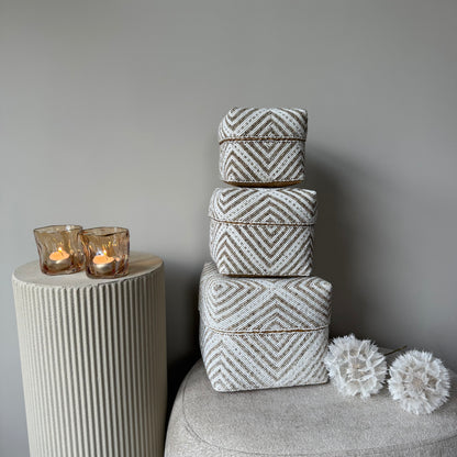 Kralen offermanden | Beige White