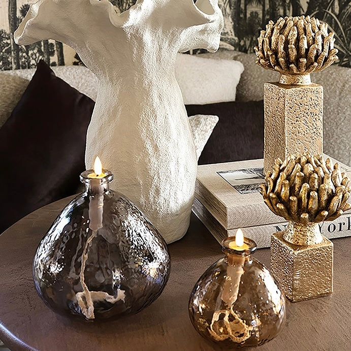 Olielamp - Lyonne led flame Brown