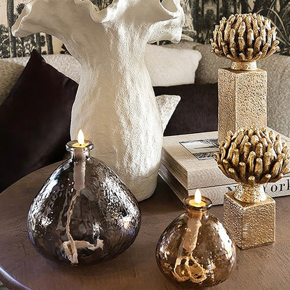 Olielamp - Lyonne led flame Brown