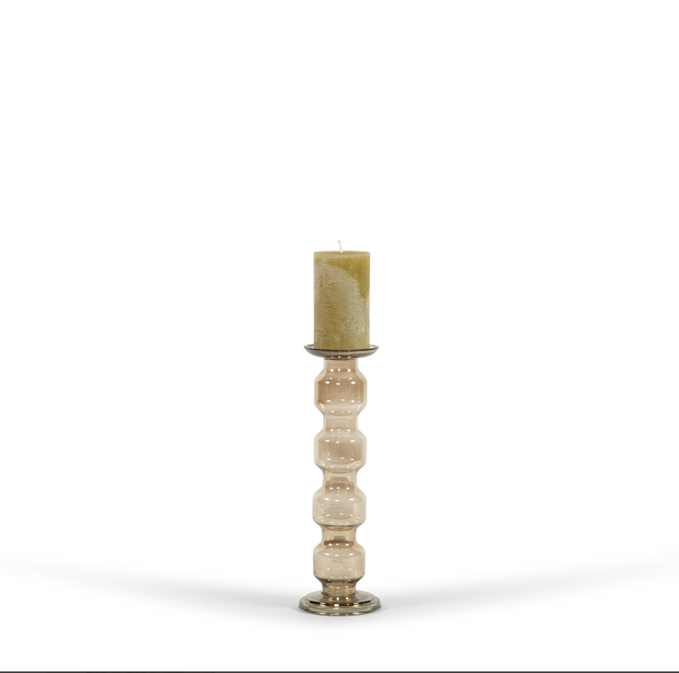 Luster rolls kandelaar | Brown