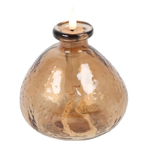 Olielamp - Lyonne led flame Brown