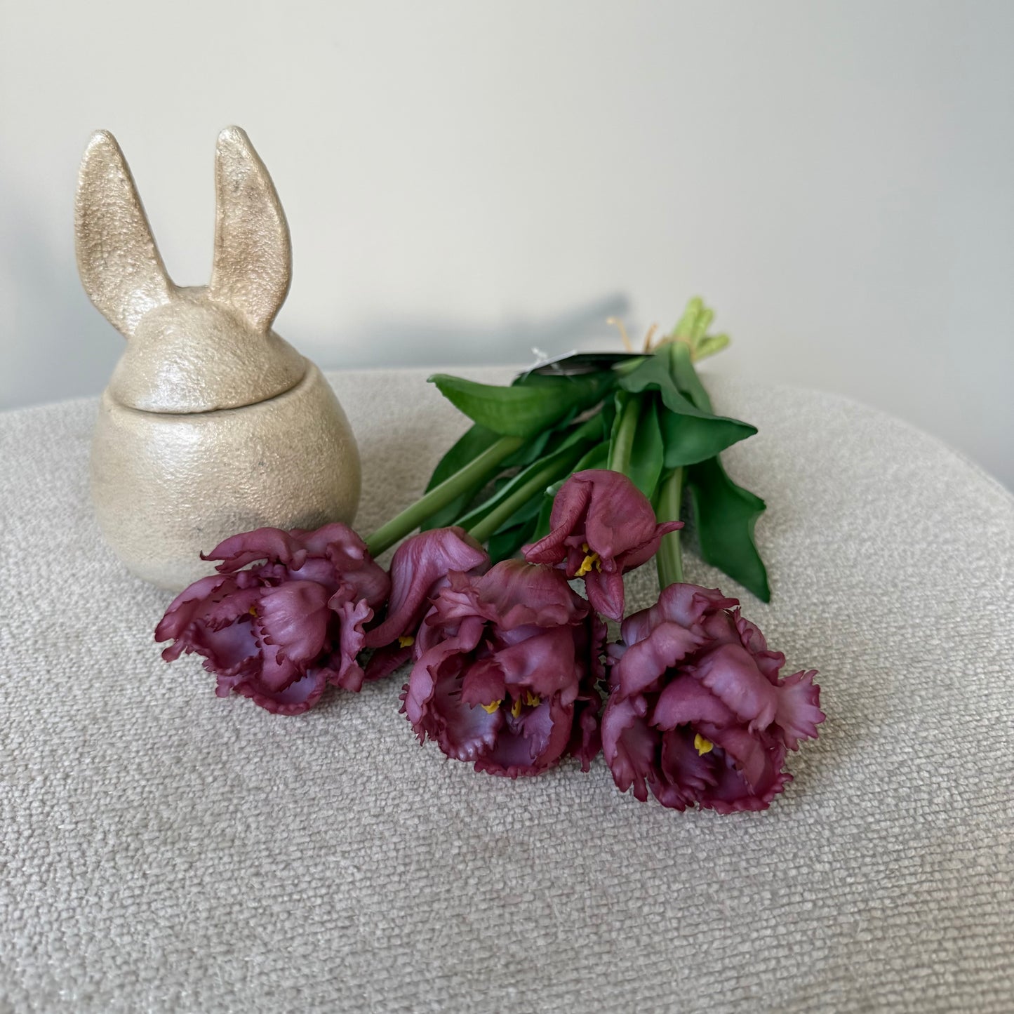 Zijde Tulpen boeket - Paars