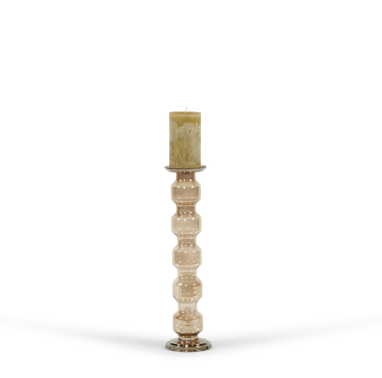 Luster rolls kandelaar | Brown