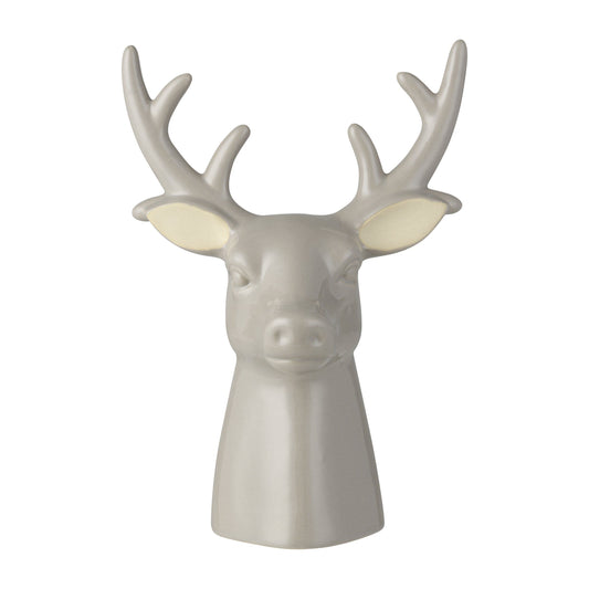 Decoratie hert - grijs 23cm hoog 