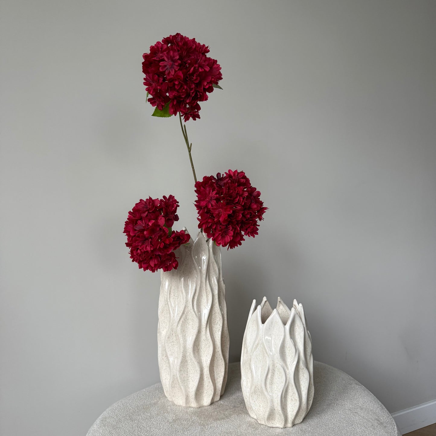 Vaas flower beige (2 maten)