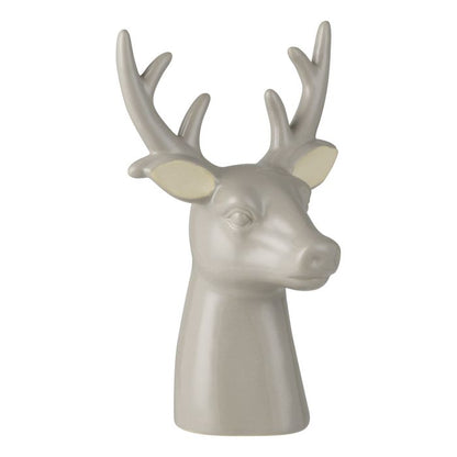 Decoratie hert - grijs 23cm hoog 
