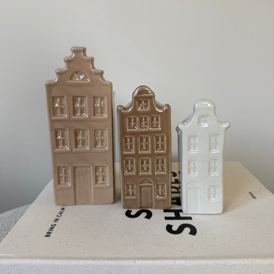 Vases A’dam houses - set van 3