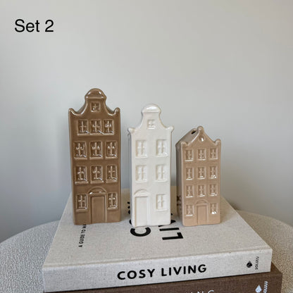 Vases A’dam houses - set van 3