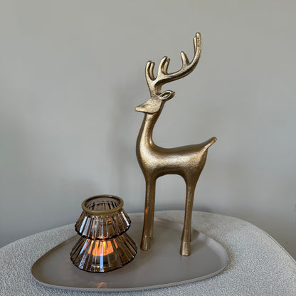 Decoratie hert - Gold 35cm