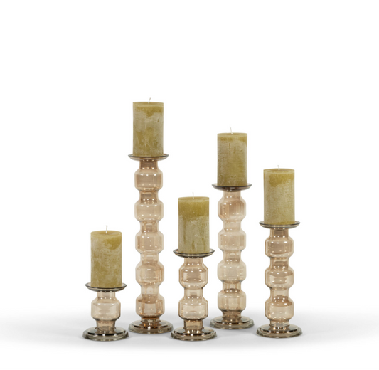 Luster rolls kandelaar | Brown