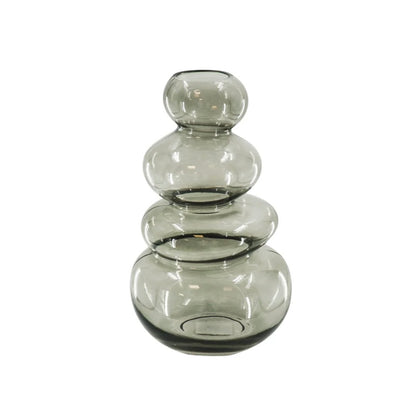 Glazen vaas 16x14x27 cm met inspirerend design, geschikt voor groene takken en decoratie