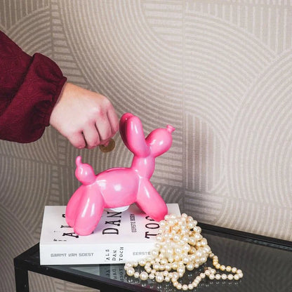 Balloon dog money bank | Neon Pink