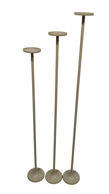 Vloerkandelaren beige - set van 3