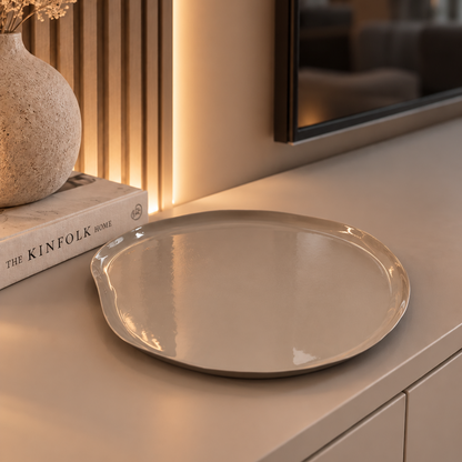 Dienblad shin glossy Sand L