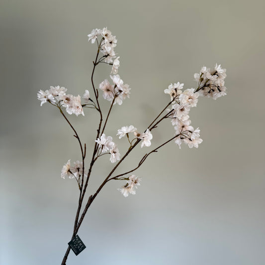 Kunsttak kersenbloesem 115cm off-white