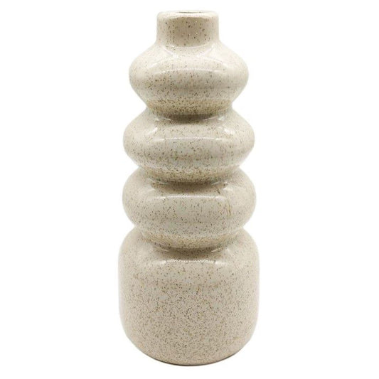 Vaas bubbles beige 25cm hoog